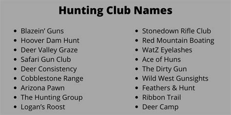 Top Hunting Club Names for Your Next Adventure: A Guide.